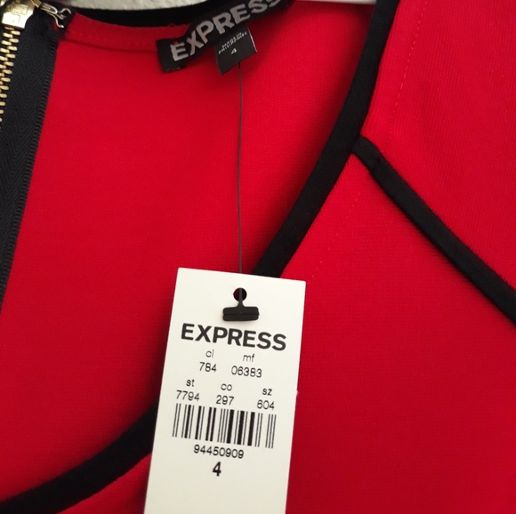 NWT Express Red Dress Size 4 - Picture 2 of 3